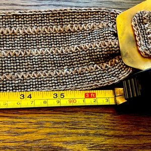 Hand made vintage belt with metal buckle